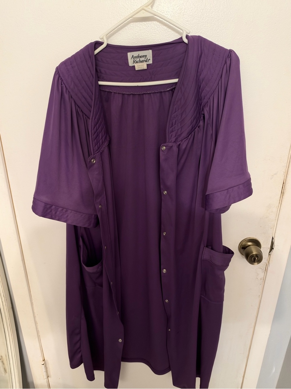 Anthony Richards Violet Button-Front Midi Dress